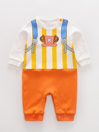 Spring And Autumn Newborn Anime Style Role Play Cotton Comfortable Soft Girl Boys 0-18m Long Sleeved Baby Bodysuit