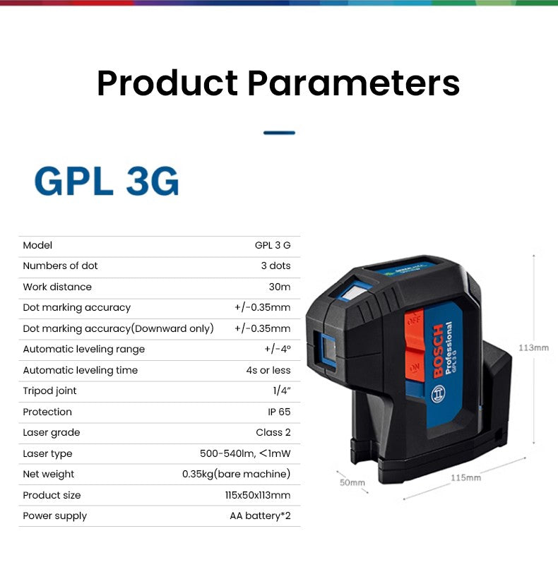 Laser Bosch GPL 3G 3 Pontos Nivelamento Automático GPL 5G 5 Pontos Nível a Laser de Alinhamento Instrumento Profissional Laser de Pontos Verde
