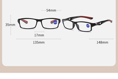 Fashion Reading Glasses Man Sport Non-Slip Anti Blue Light Women Style High Definition Computer Eyeglass+1.0+2.0+3.0+4.0