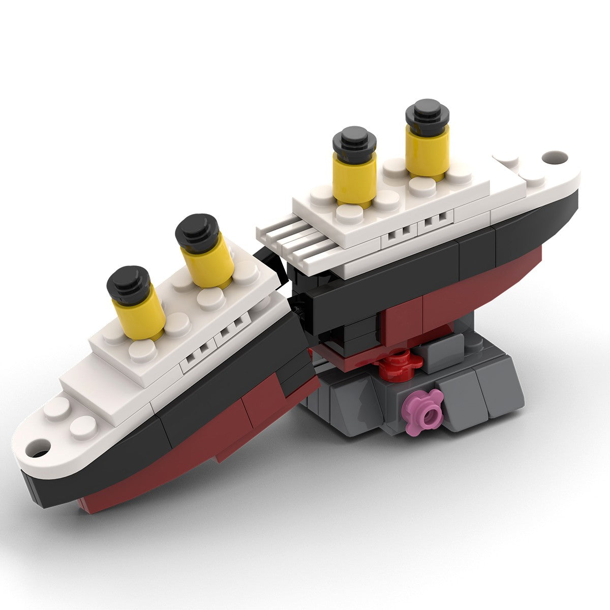 Titanic Parte ao Meio RMS Cruzeiro Naufragado Blocos de Montar Moc Navio Barco Modelo Plástico 3D DIY Barco a Vapor Presentes Brinquedos Infantis Filme da Cidade