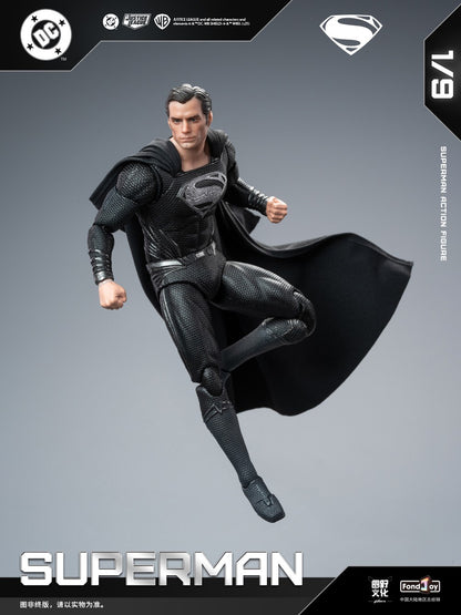 Original Fondjoy Black Superman 2.0 Figure Dc Zack Snyder'S Justice League Figures 1/9 Super Man Pvc Model Doll Joint Movable