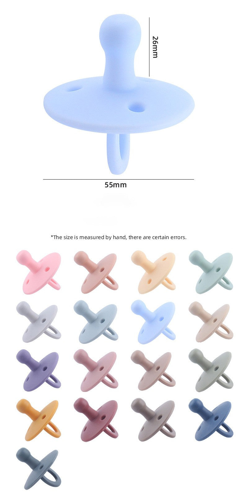 Baby Silicone Pacifier Soft BPA Free Soother Infant Dummy Nipple Newborn Baby Teether Toy Teething Nursing Pacifier Chain Pendan