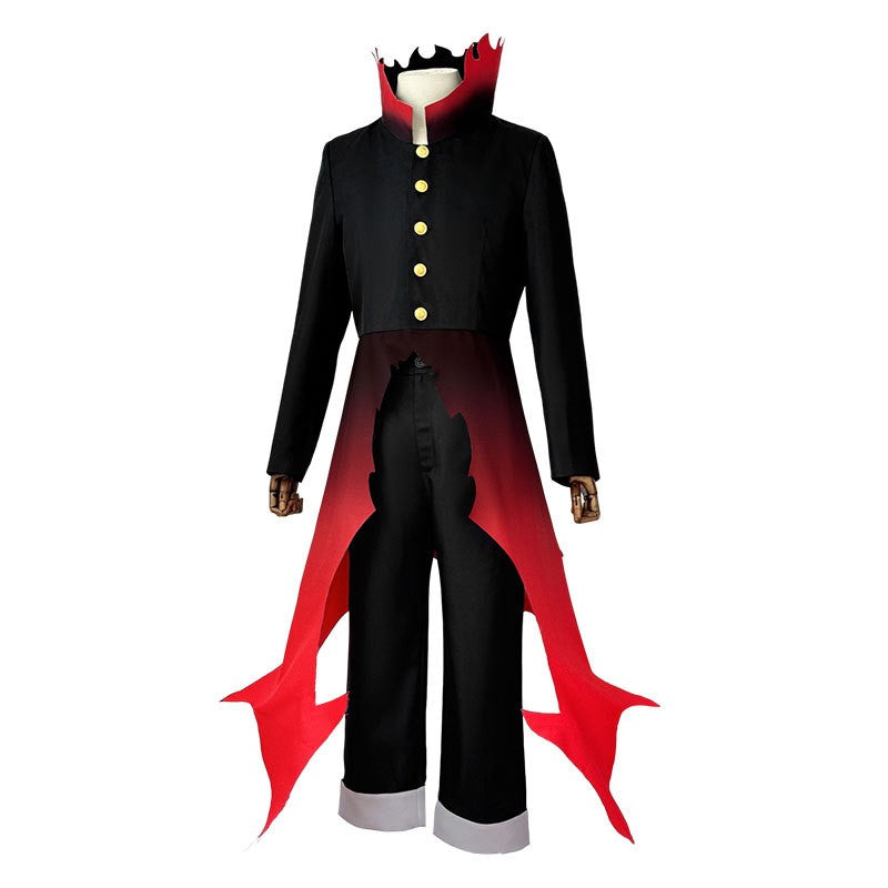 Dandadan Okarun Ken Takakura Cosplay Costume Wig Turbo Granny Powers Black Collar Uniform Curly Short Hair Halloween Party Suit