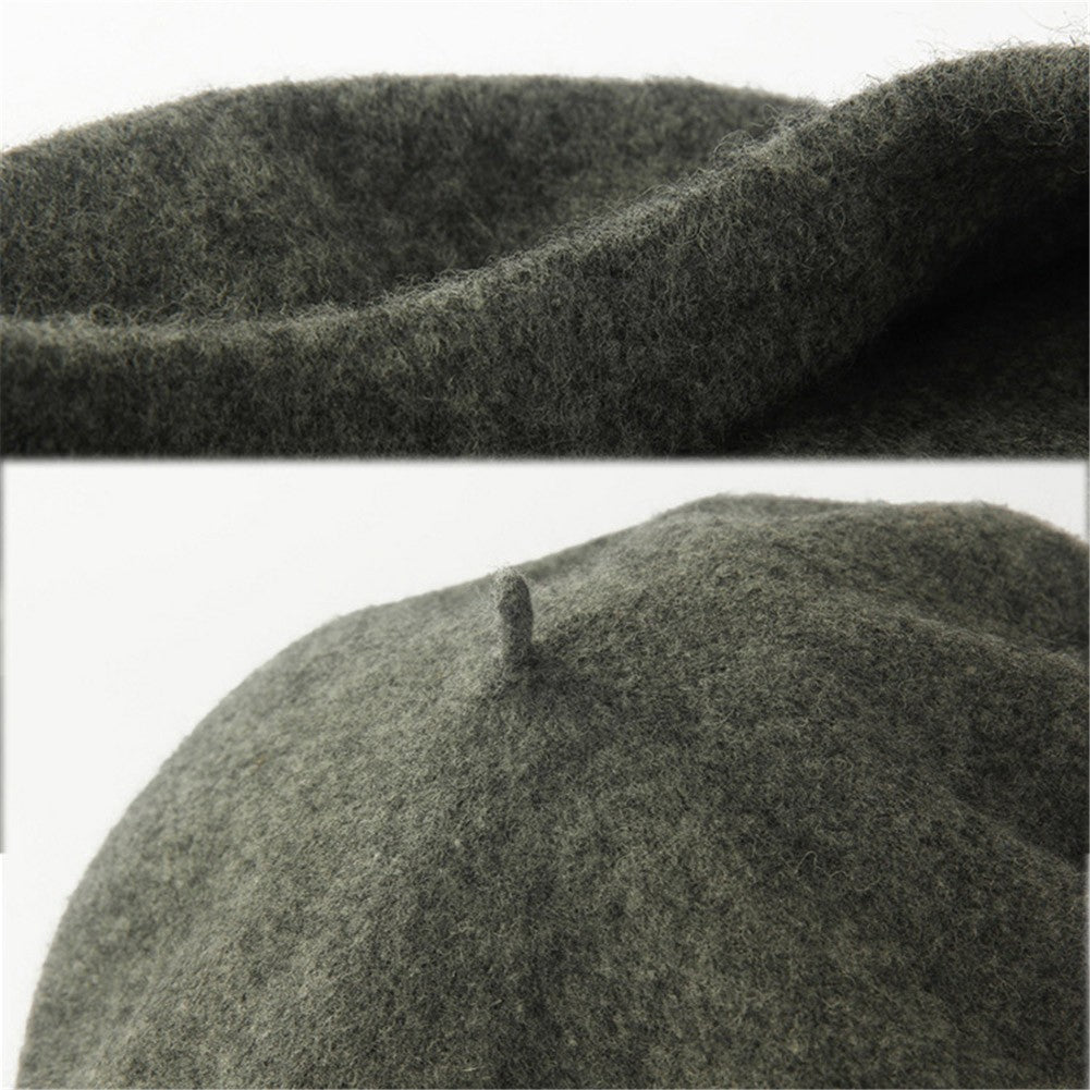 Boina Quente Multicolorida de Lã Grossa Inverno Outono Artista Retrô Francesa Lisa Chapéu de Pintor Para Mulheres Meninas Gorros Quentes Para Caminhada ao Ar Livre