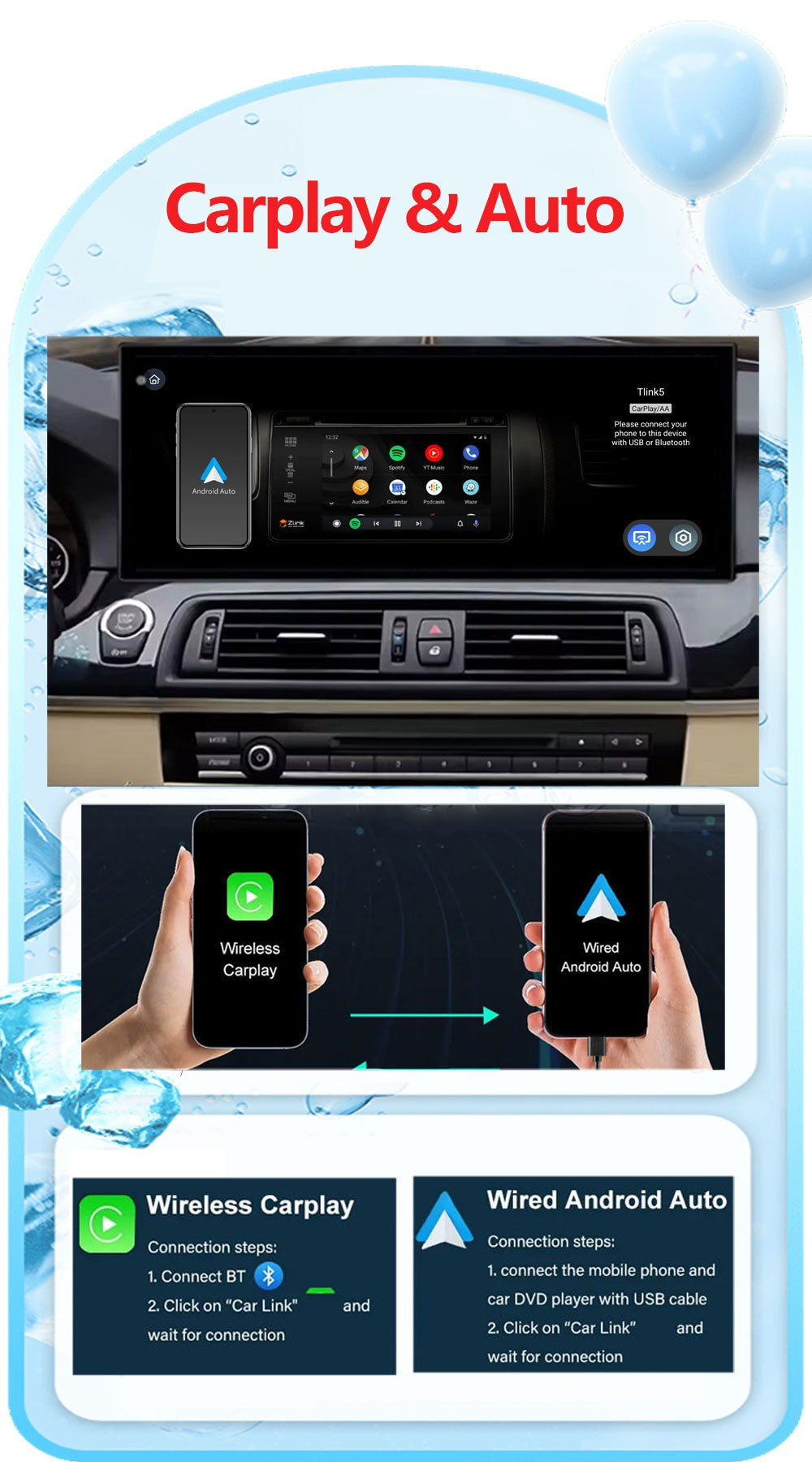 Para BMW X5 F15 X6 F16 2014 - 2018 Sistema NBT/EVO Rádio Automotivo Multimídia Player Android 14 GPS Navegação 4G BT Carplay Auto Ferramentas