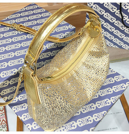 Women Evening Bag 2025 New Shiny Rhinestone Women's Shoulder Bag Fashion Luxury Dinner Party Handbag Female Crossbody Bags