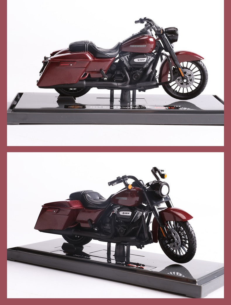 Maisto 1:18 Harley-Davidson 2017 Road King Special Modelo de Moto Diecast Brinquedo Colecionável Presente Funcional