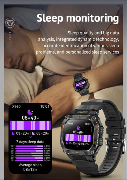 2025 COLMI P85 Smart Watch Men Bluetooth Call Outdoor Rugged Smartwatch 3ATM IP68 Waterproof Flashlight Sports Fitness Watches