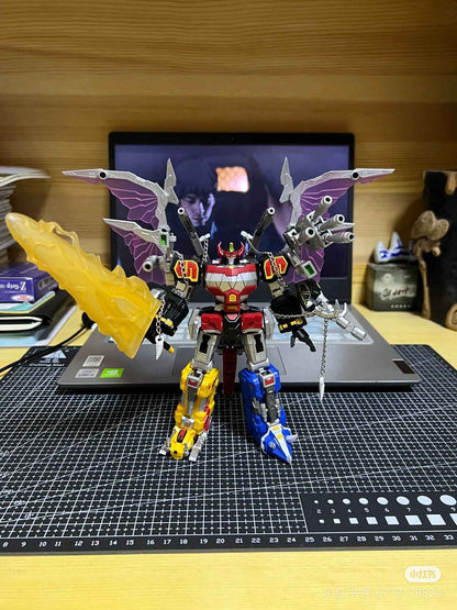 Pré-Venda Power Rangers Lucky Cat Micro Cosmos Mc-05 & Mc-03 Dragon King Caesar Action Figure Colecionável Modelo Montável