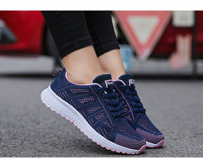 Women Casual Shoes Fashion Breathable Walking Mesh Flat Shoes Woman White Sneakers Women 2024 Tenis Feminino Female Shoes