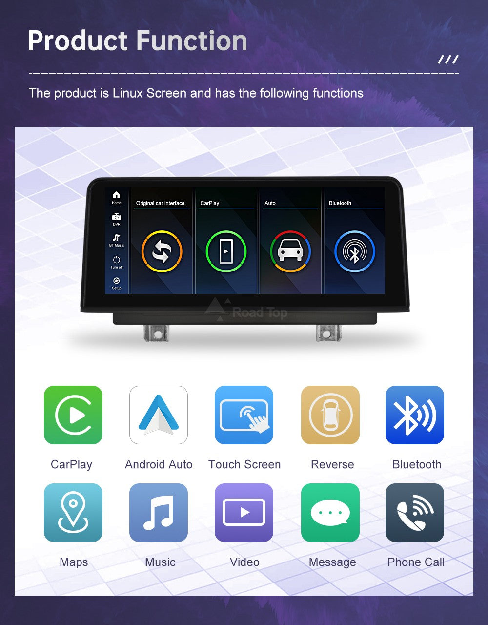 Wireless CarPlay Android Auto Car Multimedia Display For BMW 1 Series  E81 E82 E87 E88 CCC/CIC System Touch Screen Car Radio