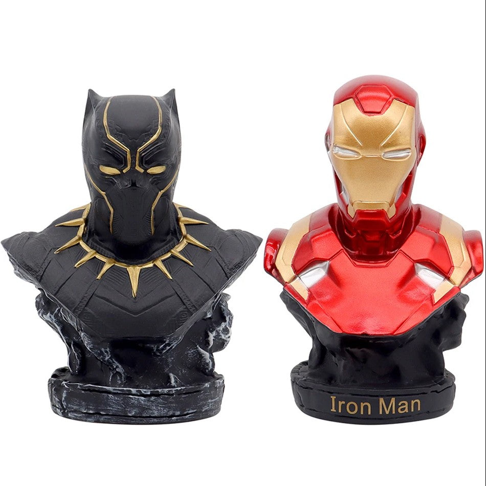 Iron Man Panther Bust Anime Figure Statue marvel Avengers Large Figure Living Room Ornament Resin Collection Gift Toys