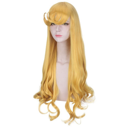 Movie Alola Princess Sleeping Beauty Yellow Hand Roll Cosplay Anime Wig Synthetic fiber wig