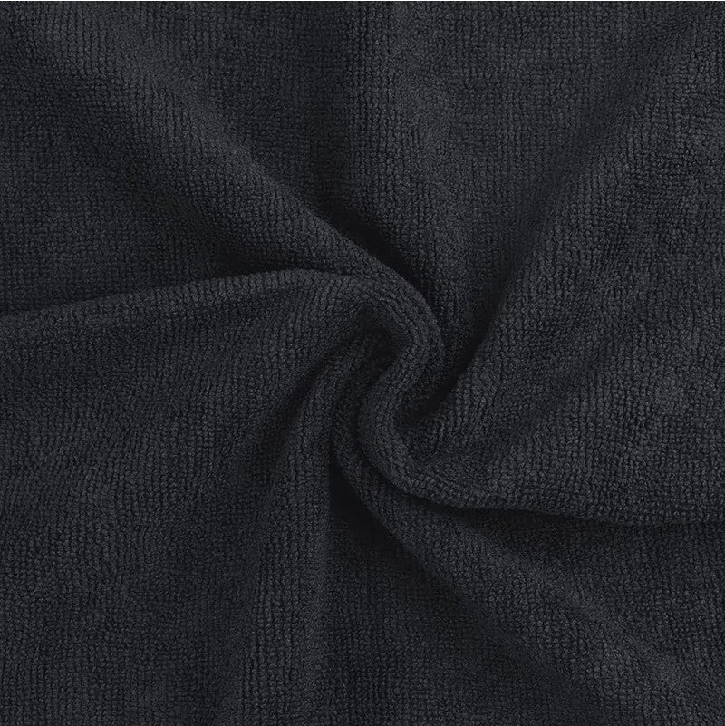 Black Microfiber Salon Hair Drying Towel Guest Used Hand Towels Hair Stylist Spa Bath Hair Drying Towel Cleaning Towel