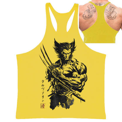 Wolverine Hardcore Men's Fitness Tank Top American Personalized Quick Drying Sleeveless Shirt Outdoor Sports Top Sweatshirt