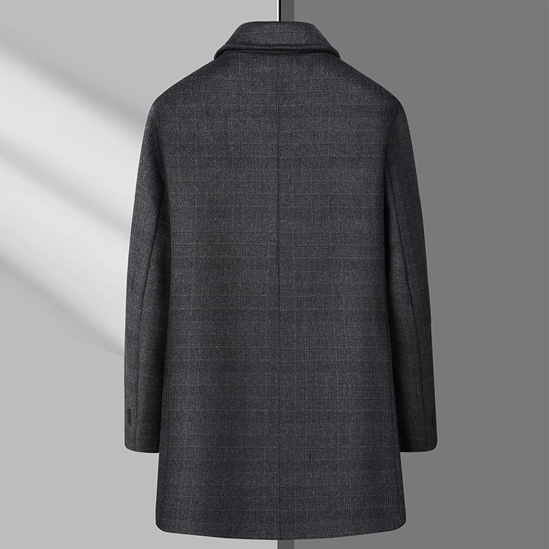 2024 New style Men's Woolen Coat Winter Classic Casual Overcoat Mens high quality Thicken trench coat men full size M-4XL