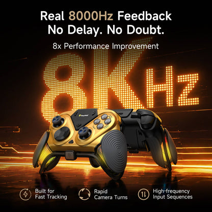 EasySMX Dune 8K Wireless Gamepad Controller, TMR Joysticks, LCD Screen, Hall Effect Triggers for PC/Steam/Switch/Phone