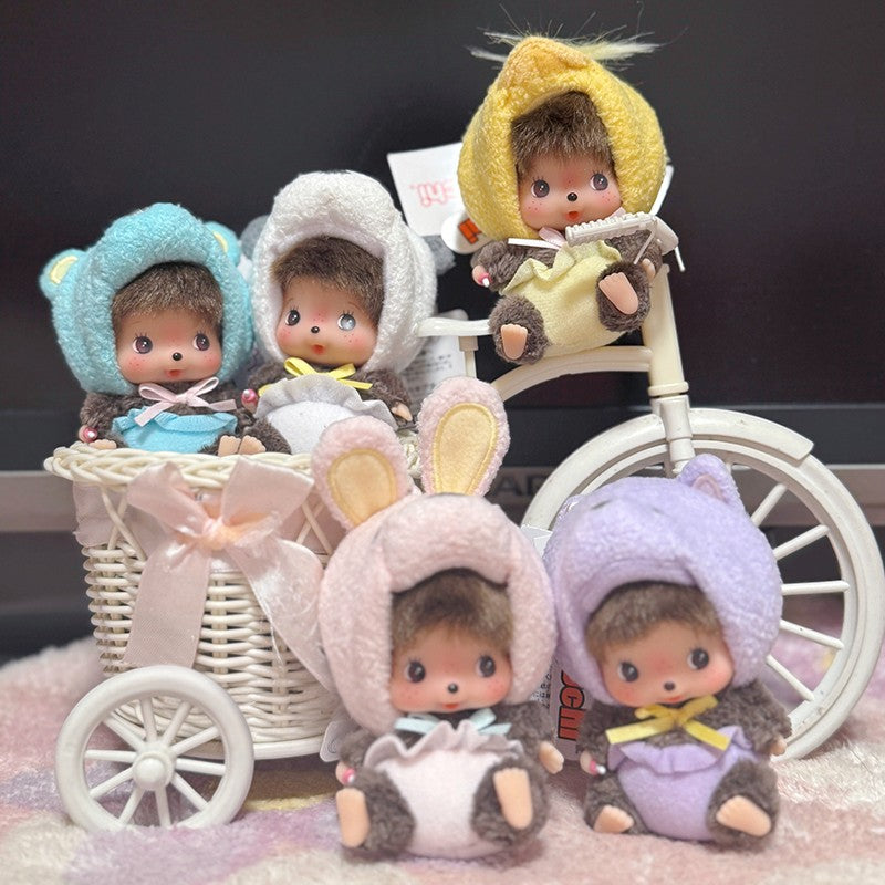2026 NEW Monchhichi Plush Doll Pendant Kawaii Monkey Keychain Cute Cartoon Couple Keyring Bag Charms Birthday Gift ??? ?????