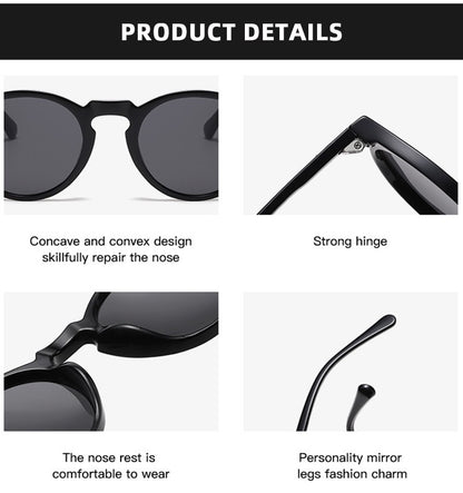 Óculos de Sol Redondos Retrô Masculinos Femininos Pequenos Moda Polarizados Óculos de Sol para Homens e Mulheres Óculos de Condução Estilo Vintage Literário