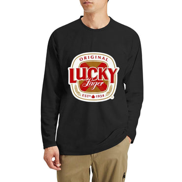 Lucky Lager San Francisco beer Logo Long T-Shirt plain t-shirt funny t shirts Tee shirt mens graphic t-shirts anime