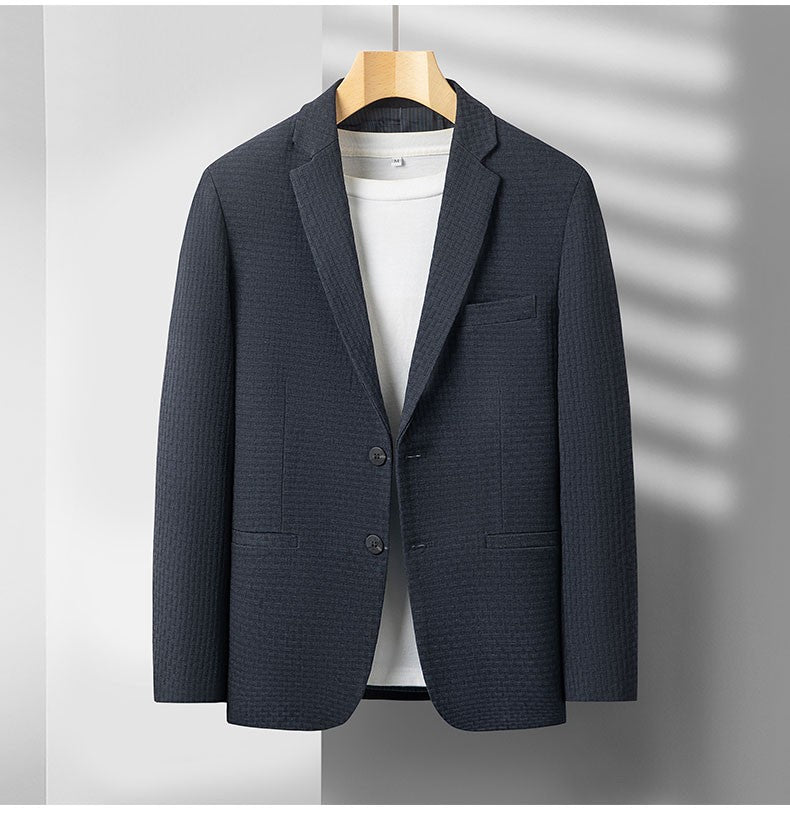 2025 Men's High-End Boutique Wool Suit Casual Business Top Coat Fashion Gentleman Party Four Seasons Elegant Tailored Suit