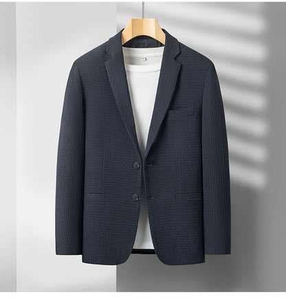 2025 Men's High-End Boutique Wool Suit Casual Business Top Coat Fashion Gentleman Party Four Seasons Elegant Tailored Suit