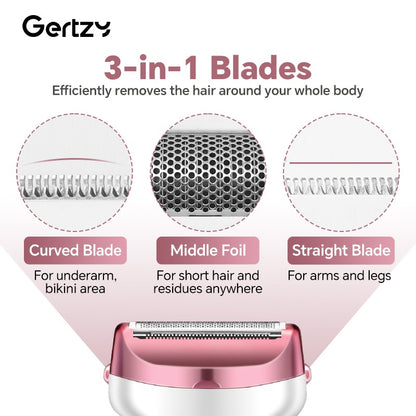 USB four in one electric shaver - suitable for face, nose, legs, armpits, painless trimmer - portable beauty toolkit