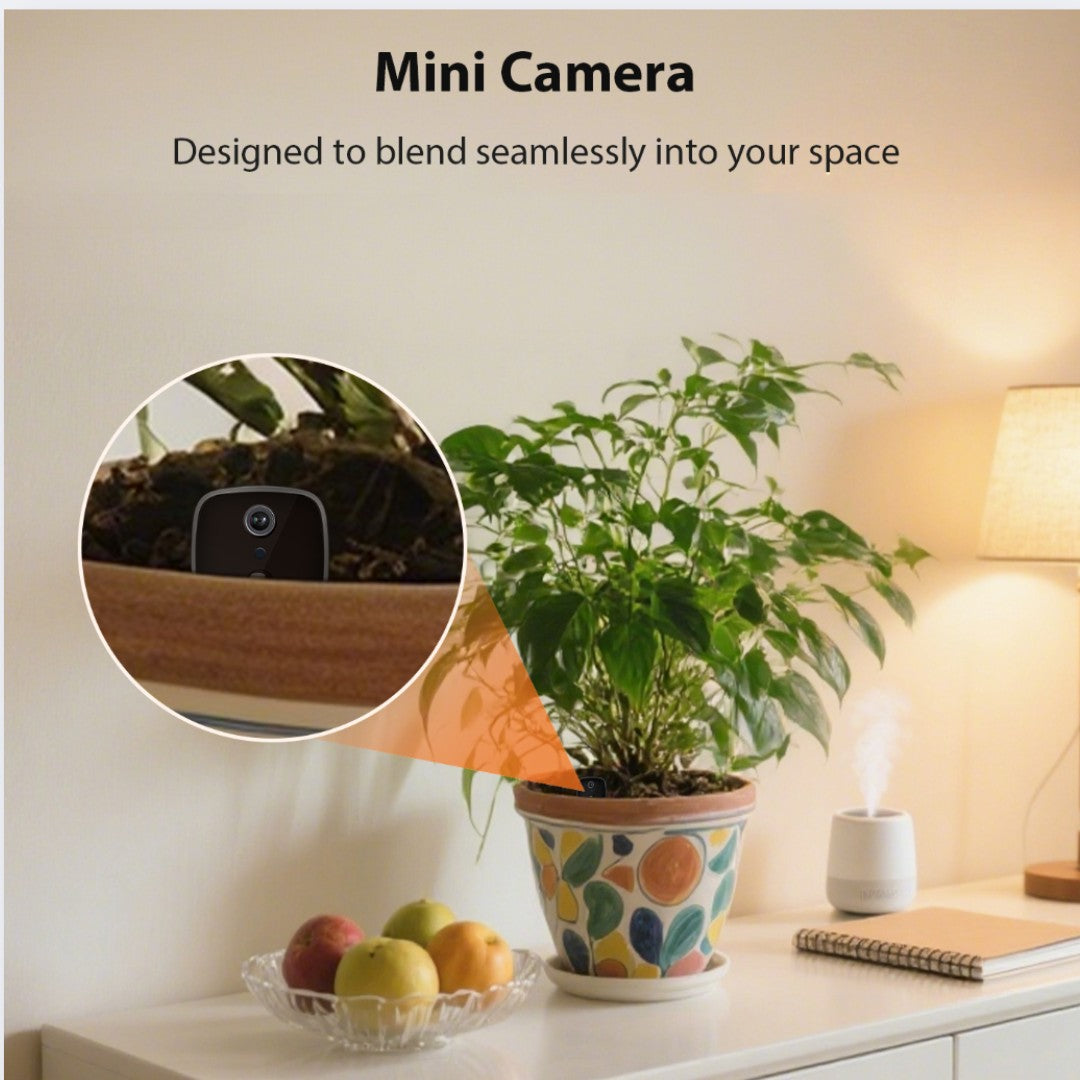 Mini 4G Wireless Security Camera with SIM Card, Battery Powered, Night Vision, Human Detection, Indoor Outdoor Use Mini Cam