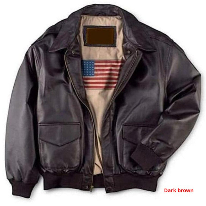 Retro Oversized Motorcycle Jacket American Air Force Pu Leather Jacket For Male Female Pilots Couple Leather Jackets Motorcycle