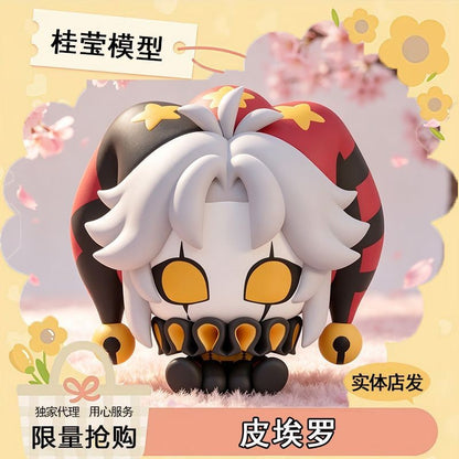 7CM Anime ?The Freak Circus Pierrot?  PVC Figures Model Figurine Sitting Position Model Desk Display Standing Ornament Fans Gift