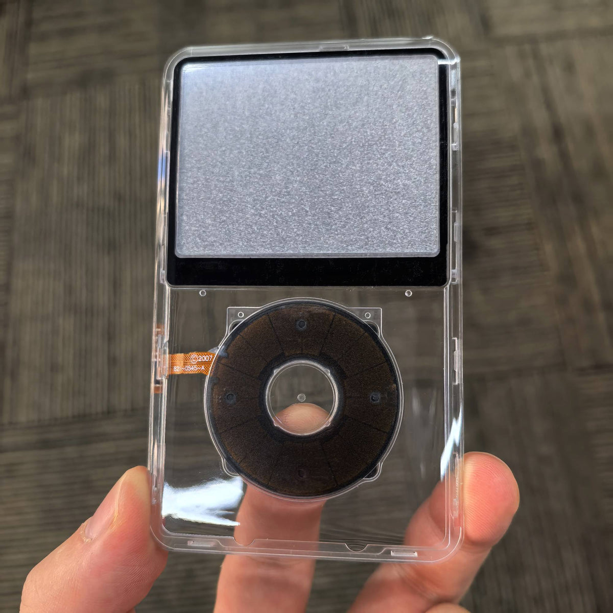 Clear Faceplate Transparent Front Housing Case with Clickwheel Flex Button Kit For iPod Classic 6th 7th Gen 80GB 120GB 160GB