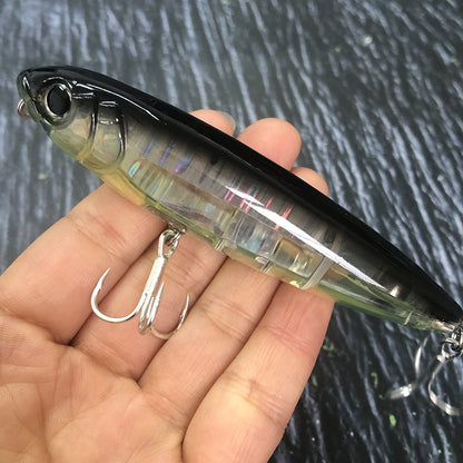 17g Surface Pencil Fishing Lures Walk the Dog Floating Wobbler Laser Artificial Bait for Trout Bass Seawater Swimbait Supplies