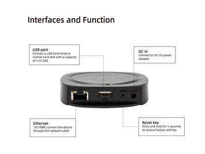 Receptor de áudio sem fio Wifi para streaming de música Audiocast Ieast pPlay M5 DLNA para adaptador de áudio Airplay com função multiroom