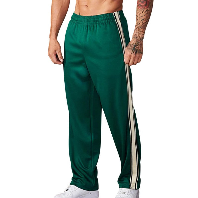2024 Outono Europa E Estados Unidos Nova Moda Calça Reta Masculina Americana Solta Esporte Estampada Calça de Rua Combinando