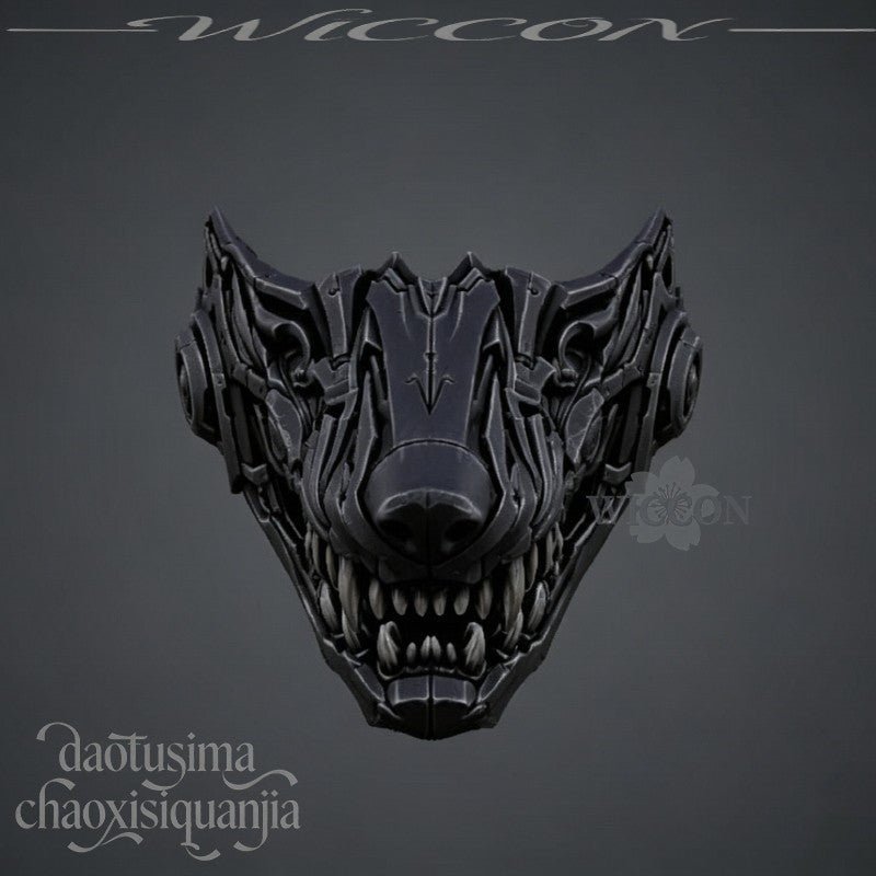Ao Yin Valko Wolf Handsome Punk Half Mask 3D Polylactic Acid Mask Props Accessories ???? Anime Game Love And Deepspace Cosplay