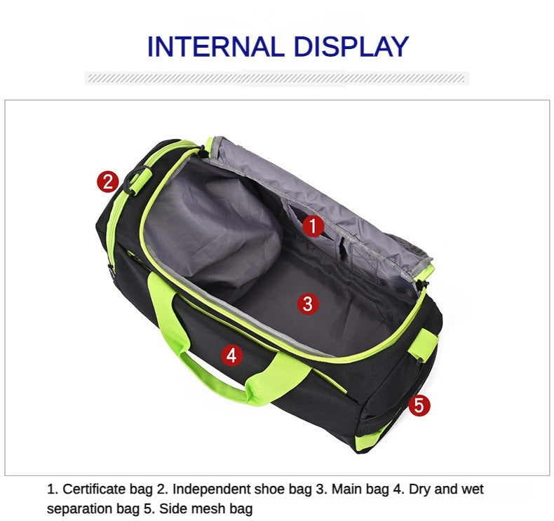 Personalized customized soccer bag logo with dry wet separation handbag luggage sports bag printed with logo pattern