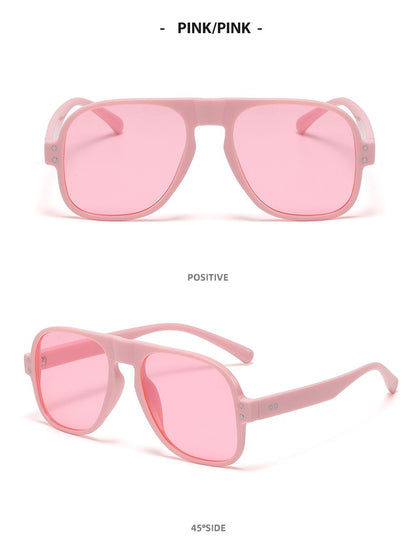 GD Aviator sunglasses with metal hinge Colorful modern street sunglasses Fashion trend eyeglasses frame