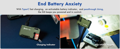 WUBEN G5 Rechargeable EDC Flashlight, 400 Lumens Dual Light Sources Mini Flashlight with RGB Light, Portable Pocket Flashlights