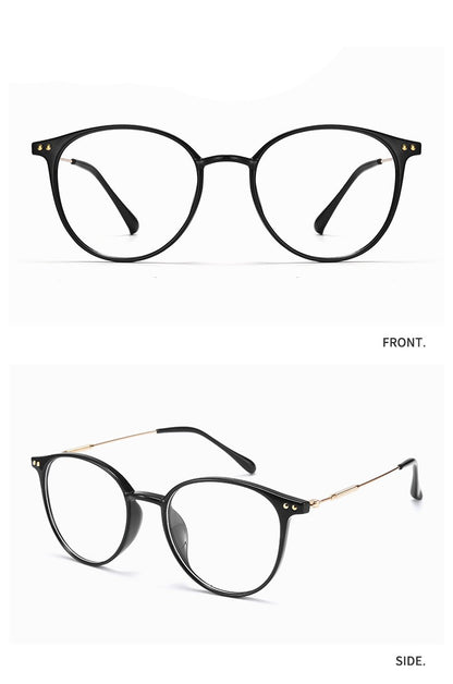 Round Frame Glasses For Myopia Women With Blue Light Ultra-light Internet Celebrity Without Makeup Small Glasses Frame 9531