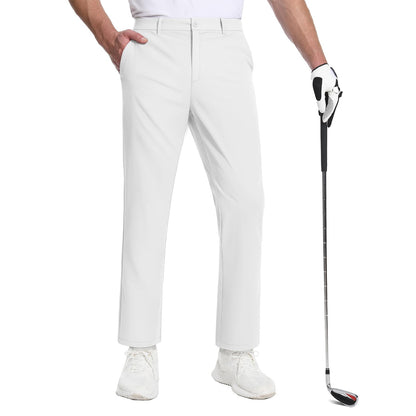 TACVASEN Golf Pants Men Stretch Lightweight Quick Dry Work Pants Waterproof Flat Front Dress Pants with 5 Pockets 30"/32"/34";;VERDADEIRO;;"Dark Grey,40W-32L