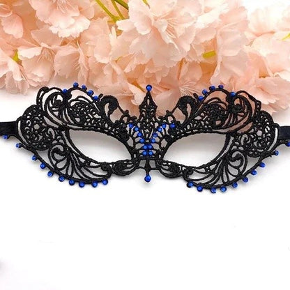 Gold and Silver Lace and Diamond Mask Eye Mask Masquerade Adult Male and Female Party Mask Sensual Women's Half Face