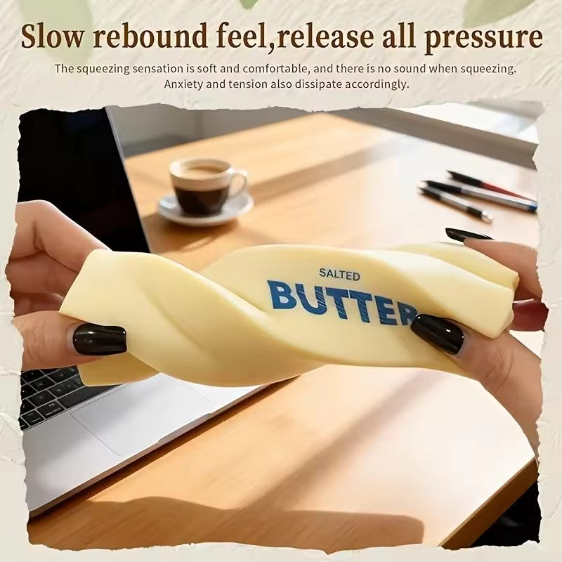 Realistic Butter Squishy Slow Rising Stress Relief Toy  for Anxiety & Sensory Relief, Cute Desk Gifts for Kids, Office, School