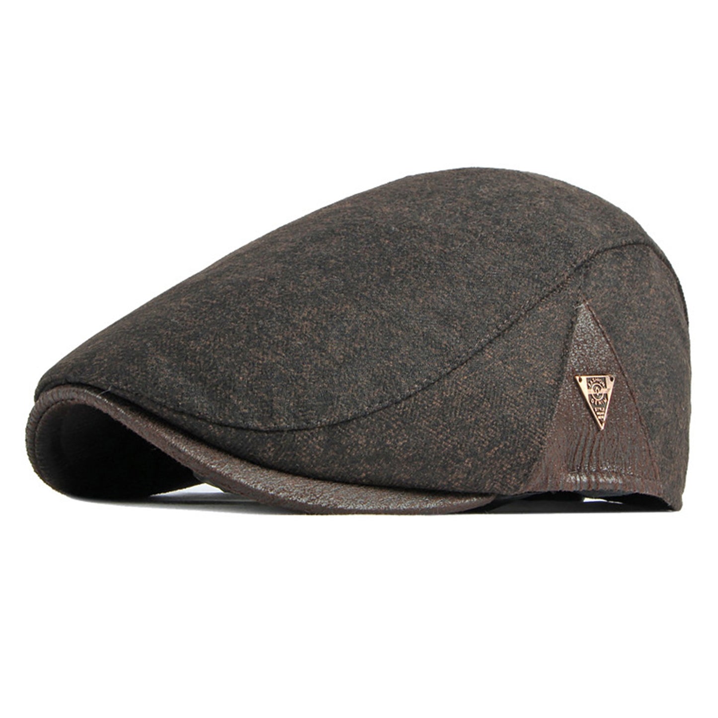British Retro Beret Hat For Men Winter Thick Warm Woolen Newsboy Cap Fashion Outdoor Casual Cap