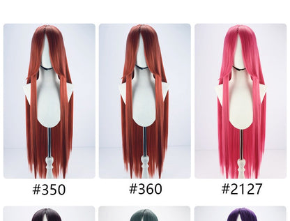 Perucas sintéticas de cabelo rosa com volume de ar, seda de cabelo macia de alta temperatura, cabelo a granel, peruca longa, cacheada, de ondas grandes, lisa, para Cosplay