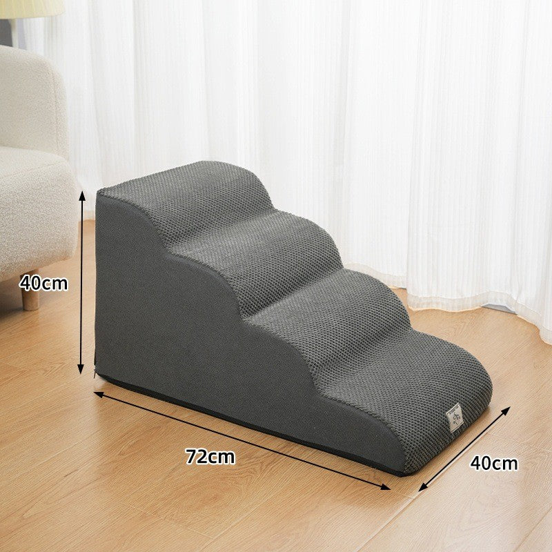 Rampa Escada Antiderrapante para Cães e Gatos, Esponja de Espuma de Memória, Sofá para Cães Idosos, Removível e Lavável, Escadas para Animais de Estimação, Suprimentos para Animais de Estimação