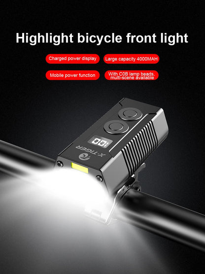 X-Tiger Bike Light Headlight Bicycle Lamp With Power Bank Rechargeable LED 5200mAh MTB Bicycle Light Flashlight Bike Accessories