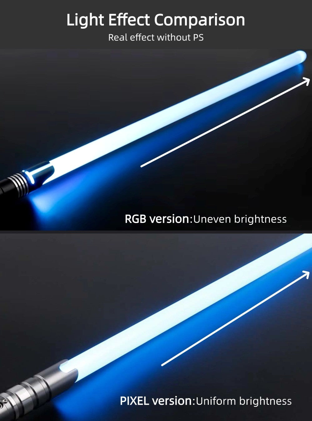 TXQSABER Anakin Lightsaber Natal Laser Pixel placa RGB Smooth Swing Punho de Metal com Lâmina de Tira de LED SDCard Proffie