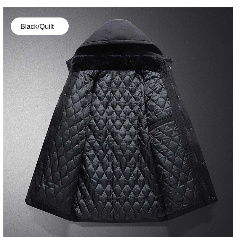 Conjunto Masculino de Pesca Corta-Vento e Quente para Uso Externo, Conjunto de Lã para Montanhismo, Jaqueta de Lã Grossa de Pelúcia para Inverno, Jaqueta Masculina com Capuz