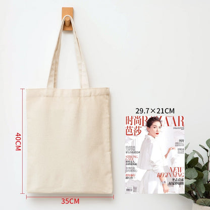 Wholesale Custom 50pcs/Lot Reusable Cotton Grocery Shopping Bags Printed logo High capacity Canvas Tote Bag