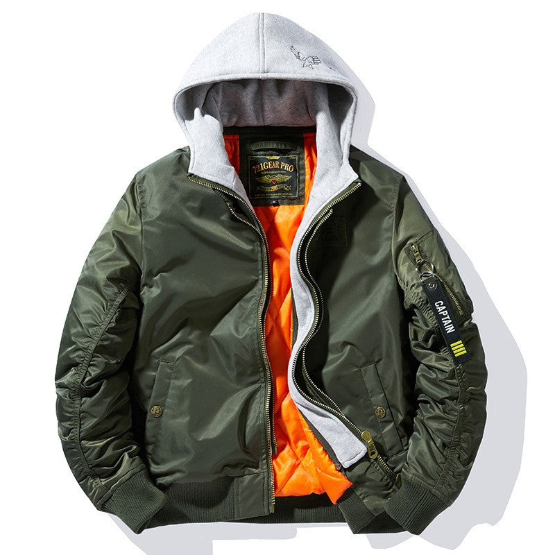 Winter Thick Hooded Bomber Jacket Men Military Windbreaker Multi-pocket Air Force Coats Male Autumn Streetwear Baseball Jackets